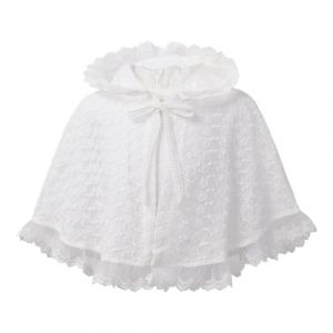 Freebily Bébé Fille Cape Haute Chemise Formelle Baptême Soiree Fleur Enfant Châle Écharpe pour Fête Mariage Anniversaire 6-24 Mois Blanc A 12-18 Mois (MissPretty, neuf)