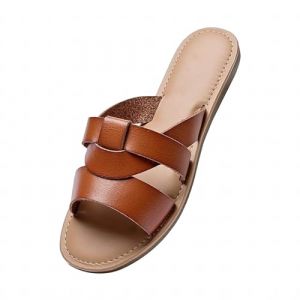 Claquettes Damia Plates Femmes Eté Pantoufles À Enfiler avec Bride en H Claquette Bout Ouvert avec Semelle Souple Chaussons Léger Respirant Confort Anti-dérapant Sandales pour Plage Piscine Douche (DeHolifer, neuf)
