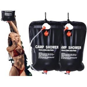 KLLJ Sac de Douche Solaire,2pcs Douche Solaire,Générique Sac de Douche Solaire Portable Camping,Sac de Douche Pliant Portatif Extérieur,Sac de Douche Solaire Camping Pliable (kangliyaun, neuf)