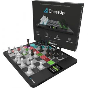 ChessUp 2 – Échiquier électronique par Bryght Labs – Wi-Fi intégré, moteur d'échecs – Comprend un jeu d'échecs TouchSense – Échiquier intelligent lumineux – avec IA, leçons, jeu sans fil et (Mostanza, neuf)