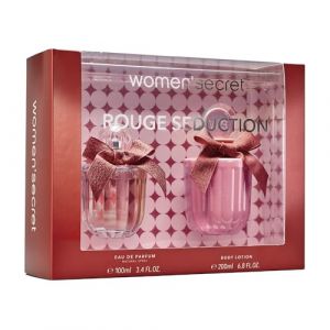 Women'secret Rouge Seduction Coffret Cadeau Femme Pack 2 Pi&egrave;ces Eau de Parfum 100ml Vaporisateur et Body Lotion 200ml Set Fragrance Chypre et Fruit&eacute; Parfum Femme (TAILORED PERFUMES, neuf)