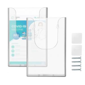 WIYETY Lot de 2 porte-prospectus muraux A6 : boîte d'affichage, porte-prospectus en plastique transparent, porte-prospectus mural A6 pour magazine, menu, magazine, document (CAUSEWAY CONSTRUCTINO, neuf)