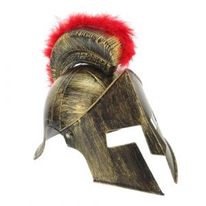 SHERCHPRY Casque De Guerrier Romain Dor&eacute; En Tissu L&eacute;ger, Accessoire Cosplay Et F&ecirc;te Pour Adultes, Casque De Chevalier Pour Carnaval Et Bal Masqu&eacute;, (Dnna Huang, neuf)