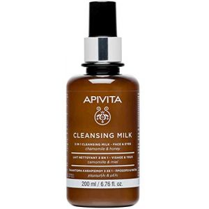 Apivita Lait démaquillant 3-en-1 visage et yeux à la camomille et miel 200ml (Care to Beauty France, neuf)