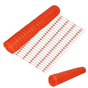 Froadp Clôture de Pâturage 1 m x 30 m Filet de Protection en Plastique Clôture pour Poules Animaux Filet d'Avertissement Clôture Multifonctionnelle Filet à Volaille Clôture de Chantier (Orange) (Super Onlinebolt, neuf)