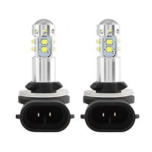 Yctze pour ampoule led pour auto Ampoules antibrouillard de voiture 2 pièces 12-24 V 50 W voiture haute puissance lumineuse LED brouillard ampoules de jour ampoules de phare pour (yafaa, neuf)