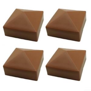 DAZZLEEX Lot de 4 capuchons de poteau de clôture en plastique, 7 x 7 cm, capuchons de protection carrés pour poteaux de jardin en bois pour clôtures, balustrades et tuyaux en acier (housetag, neuf)