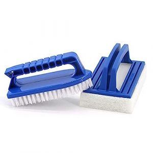 2 Pièces Brosse Éponge Ligne d'eau, Brosse De Nettoyage De Piscine Brosse De Mur De Piscine, Brosse Plancher Mur Piscine pour Nettoyer Piscine Spa Baignoires Murs (kaiyijujiaxiaodian, neuf)
