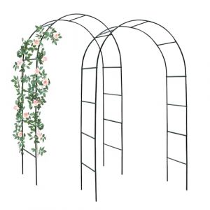 ATR ART TO REAL Lot de 2 treillis d'arche de jardin pour plantes grimpantes, pergola extérieure, décorations de mariage pour cérémonie, assemblage gratuit en 2 tailles, 240 cm ou 196 cm de hauteur de (ATR-FR, neuf)