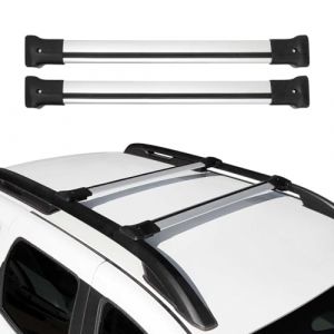 Barres de Toit transversales Compatible avec Dacia Duster 2013-2018 en Aluminium Gris (omacfrance, neuf)