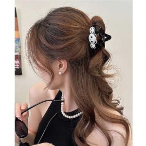 TseenYi Pince &agrave; cheveux en acrylique avec griffe de panda - Pince &agrave; cheveux noire moyenne - Pince &agrave; cheveux en forme d'animal - Pince &agrave; cheveux durable et forte pour femme (TseenYi, neuf)