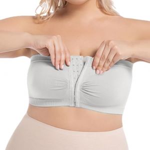 G&eacute;n&eacute;rique Soutien Gorge sans Bretelle Bretelles Push Up Invisible Femme Minimiseur Top Int&eacute;gr&eacute; Soutien-Gorge Dos Nu Armature Couleur Peau Grande Taille avec Blanc Blanc XXL (Clumanbbl, neuf)