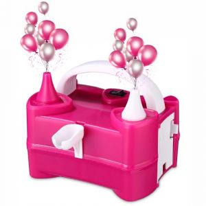 TIDEVAN 400W Pompe à Ballons électrique,Portable Double buse Gonfleur,Pompe à Air électrique Ballon Gonfleur Ballon Electrique Légère et Portable pour Les Ballons de Mariage la Décoration Festive (CAFARO VALENTINA, neuf)