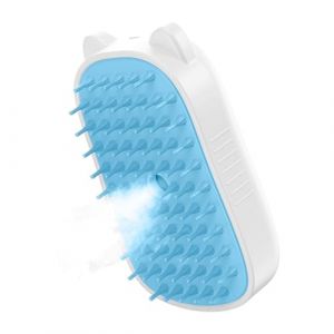 Hogvinnatil Brosse &agrave; vapeur pour chat pour la perte, brosse &agrave; poils de chat &agrave; vapeur | Brosse de nettoyage pour chien - Lisseur &agrave; vapeur pour chat avec bouton pour enlever les poils l&acirc;ches, brosse (rivtandt, neuf)