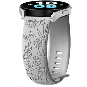 Silicone Bracelet pour Ticwatch E3 / E / GTH, 20mm Flower Sport Bracelets de Remplacement pour Coros Pace 2 / Apex 2 / Apex 42mm (FYISWHO-FR, neuf)