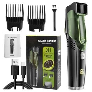 Tondeuse à cheveux électrique - Rasoir à barbe avec aspirateur, tondeuse à cheveux de précision | Tondeuse à barbe étanche IPX6 avec 2 peignes, tondeuse à cheveux rechargeable pour moustache, pattes, (winzuasl, neuf)