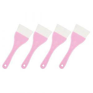 TOPPERFUN Lot de 4 Pinceaux Applicateurs pour Masque Facial Rose Brosse de Soin Peau L&eacute;g&egrave;re et R&eacute;utilisable Outil de Beaut&eacute; pour Application Pr&eacute;cise de Masques et S&eacute;rums Visage (Linuya, neuf)