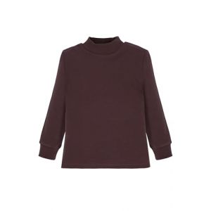 Ellepi Chemise de sous-v&ecirc;tement Thermique pour Enfants &agrave; col Haut et &agrave; Manches Longues, Couleurs Unies, Marron, 4 Ans (Bo.MA., neuf)