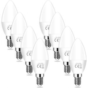 Ampoule LED E14, 5W Équivalent 40W, ampoule E14 led Blanc Froid 6000K 400LM, AC 220-240V, Non Dimmable Sans Scintillement, Ampoule Petit Culot à Vis pour Chambre Salon Cuisine Jardin , Lot de 8 (Spring Grace kft, neuf)