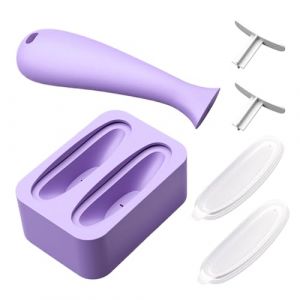 Pruojhw Rouleau de Glace pour le Visage,Rouleau De Glace Pour Visage - Outil de Massage en Silicone pour Soins Froids à la Maison Spa Modelage du (xuaesiy, neuf)