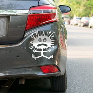 Autodomy Autocollants Buns Drole Tuning Réparation Intelligente 2 Unités pour les Rayures et les Bosses | Stickers Voiture Humour pour la Voiture ou la Moto (Blanc, S -10 x 12 cm) (Domy Company, neuf)
