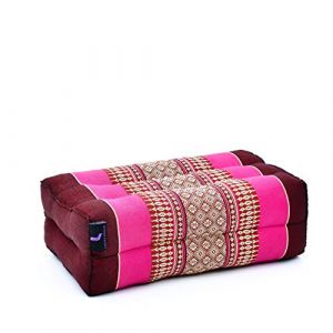Leewadee Bloc de yoga - Yoga bloc en kapok fait à la main, coussin brique en kapok artisanal pour le yoga, 35 x 18 x 12 cm, Bai Rose Fuchsia (Leewadee, neuf)
