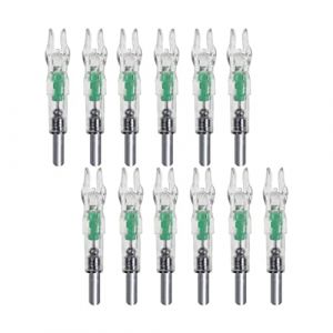 Wedhapy Encoches de flèche LED en Plastique Lumineux pour tir à l'arc, 12 pièces, Queue d'arc Lumineuse, Couleur aléatoire, encoches éclairées par LED, Accessoires d'extrémité d'arbre de flèche (XUANENXIANBAIGUAIQICAIBAIHUOLINGSHOUYOUXIANGONGSI, neuf)