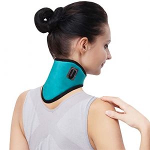Minerve Chauffante Protège-nuque Chaud Ceinture Cervicale Tour de Cou Chauffante Ceinture de Cou USB Chauffage Soutien du Cou Réglable Sangle du Cou Support de Minerve Collier de Cou Physiothérapie (LONGTENGUK, neuf)