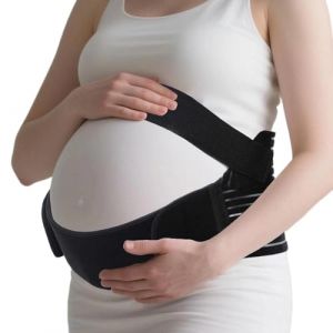 DOEOMK Ceinture Grossesse Femme Enceinte, Ceintures Abdominale Soutien Abdominal Et Dorsal, Pour Grossesse Post Partum Soulage Douleurs, Ceinture Lombaire Femme Enceinte Voiture (Noir, XL) (DOEOMK EU, neuf)