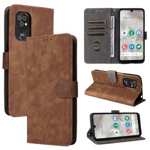 BELLA BEAR Coque Doro 8100/Doro 8200, [Technologie de Blocage RFID] Housse Portefeuille, Etui pour Doro 8100/Doro 8200 avec Fonction Stand-Marron (BELLA BEAR, neuf)