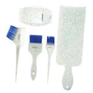 FRCOLOR 5 Pièces Outils de coloration des cheveux Distributeur bols de teinte de coiffure Kit de coloration capillaire Pinceaux de coloration capillaire brosse de coloration des cheveux (Laners, neuf)