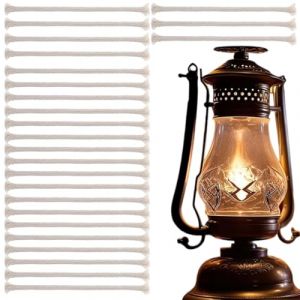 BEPSYOM 25 mèches de rechange pour lampes à huile, mèches rondes en coton tressé pour torches, bougies à alcool, lampes à pétrole, lanternes à huile 7m*160mm (LI MINGMING uk shop, neuf)