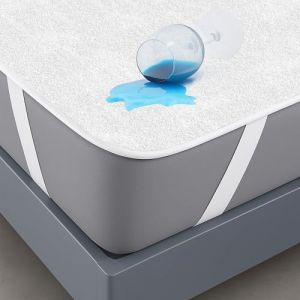 Flowen Prot&egrave;ge Matelas 160x190 cm Al&egrave;se Impermeable en Coton Housse Matelas Protection Lit Adulte et Bebe Drap pour Incontinence Anti-Acarien Couvre-Matelas Pipi Lavable en Machine avec 4 &Eacute;lastiques (Flowen FR, neuf)