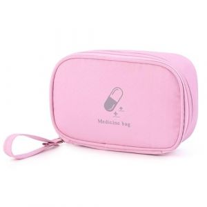 1 Pi&egrave;ces Trousse de Secours Vide, Trousse Pharmacie Voyage, Boite Pharmacie, Boite Medicaments Rangement, Sac de M&eacute;decine Portable, Sac de Rangement de M&eacute;dicaments per Viaggio, Rosa (Wacicy EU, neuf)