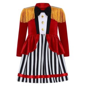 Jugaoge D&eacute;guisement Cirque Ringmaster B&eacute;b&eacute; Robe Velours Ray&eacute; Costume Directeur de Cirque B&eacute;b&eacute;s F&ecirc;te Halloween Rouge 18-24 mois (Jugaoge, neuf)