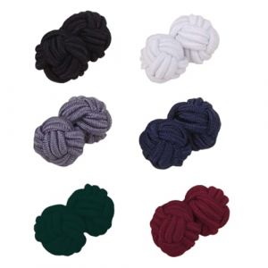 6 paires bouton de manchette homme, boutons de manchette pour homme, bouton de manchette noeuds de soie pour homme/Femme chemise/Robes (HengShuiHunBengShangMaoYouXianGongSi, neuf)