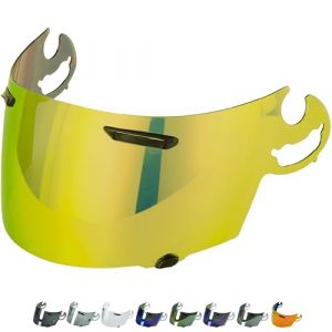 Everalo Visi&egrave;re pour casque Arai Chaser V - RX-7 GP - Axces 2 - Axces 3 - Quantum ST - Quantum ST Pro - Rebel - Signet Q - Vector 2 - Corsair V - RR5 &ndash; Visi&egrave;re moto SAI Type (Or) (ImportLab_, neuf)