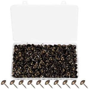 Tenbrachian 580 Pcs Clou Tapissier, Clous Tapissier, Punaises de Tapisserie, Clous de Tapissier, Punaises de Meubles Décoratifs Antiques, Punaises de Meubles à Tête Ronde pour Chaises Canapés(Bronze) (Shenzhen Low Head Struggle Trading Co., Ltd., neuf)