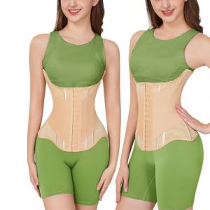Yixinly Corset Minceur Femme Ventre Plat, Ceinture Gainante en Forme de U Ceinture Post Partum Corset Minceur Serre Taille Body Sculptant Femme Abdominale Serres-Taille Beige (S) (Yilix, neuf)