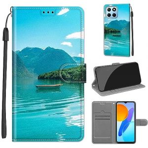 SIENIANLINE Coque pour Honor X8 5G, Coque Honor X6 4G,Etui Protection Housse Premium en Cuir de Portefeuille en Cuir Fermeture Magn&eacute;tique Flip Case pour Honor X8 5G / Honor X6 4G / Honor 70 Lite (DIKAS, neuf)