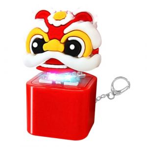 Porte-cl&eacute;s grenouille avec bouton sonore, porte-cl&eacute;s l&eacute;zard pour enfants avec lumi&egrave;res color&eacute;es et bouton sonore, porte-cl&eacute;s petit canard jaune, porte-cl&eacute;s amusant pour voiture pour la r&eacute;duction du (yjxian, neuf)