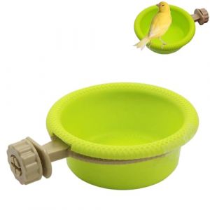 Ayicheyl Baignoire Oiseaux Petit, Bain d'oiseaux pour Les Petits Oiseaux, Multifonctionnel Mangeoire Oiseaux Abreuvoir Accessoires pour Cage &agrave; Oiseaux pour Perruches,Canaris,Poussins,Ins&eacute;parables (yichengyuanlin, neuf)