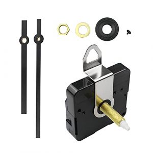 31MM JustYit Mouvement d'Horloge &agrave; Quartz Mecanisme Horloge Aiguilles &agrave; Couple &Eacute;lev&eacute; M&eacute;canisme de Remplacement avec Aiguilles de l'horloge, Mecanisme Horloge pour l'Horloge de Bricolage (Noir) (D-Orange, neuf)