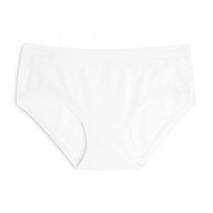 Cotonella, Slip midi en Coton Doux bi-élastique - Bords Extra-Confortables à la Taille et aux Jambes - Insert en Dentelle élastique Douce sur Les côtés - Art. GD248K2 - Blanc Taille 44 (Cotonella, neuf)