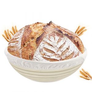 Ghazpmuk Corbeille à Pain, Paniers à Pain en Rotin Naturel Faits Main, Paniers de Ovales Avec Doublure En Lin, Panier Rond, Banneton En Rotin Naturel, pour Faire Du Pain Traditionnel (OLTEAN STORE S.R.L., neuf)