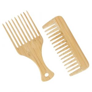 FRCOLOR 2 Pi&egrave;ces Peigne En Bois &agrave; Dents Larges Pour Hommes Peigne De Massage Masseur Pr&eacute;sentoirs De Lunettes De Soleil De Massage Coiffant Corbeaux Corbeaux Haut-parleur Dc12v Khaki (Laners, neuf)