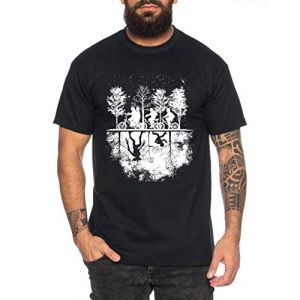 Stranger Upside Down - T-Shirt pour Homme Things Demogorgon Elfie Dustin Jane Hopper Upside Down TV blu-Ray DVD, Farbe2:Noir, Gr&ouml;&szlig;e2:XX-Large (TeeKiki, neuf)