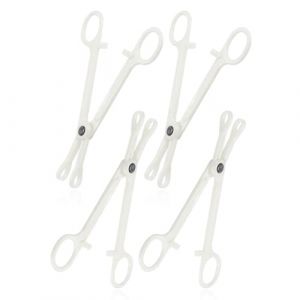 ROKZELT 4 Pi&egrave;ces Agrafe Piercing, Piercing Pince, Kit Piercing, Pour Piercing Levre, Percage Oreille, Blanc, emball&eacute; individuellement (ZHANG GUOQIANG SHOP, neuf)