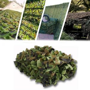 Filet de Camouflage Vert Renforcé,4x3m 3x5m 6x4m 5x24m Filet Camouflage Militaire Grande Taille Voile Ombrage pour Chasse DéCoration Camouflage Photographie AnimalièRe Terrasse Protection Jardin (WIHHLI, neuf)