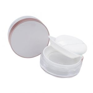 R&eacute;cipient &agrave; poudre vide avec houppette &agrave; &eacute;ponge portable pour maquillage - Bo&icirc;te &agrave; cr&egrave;me rechargeable pour fond de teint - R&eacute;cipient vide pour poudre libre avec houppette (WLMY-LXQ, neuf)